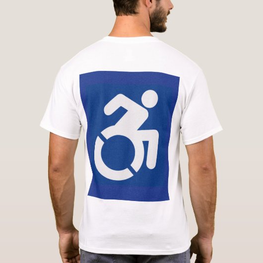 Gehandicapten teken Modern T-shirt (Achterkant)