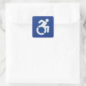 Gehandicapten teken Modern Vierkante Sticker (Tas)