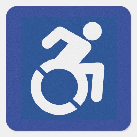Gehandicapten teken Modern Vierkante Sticker (Voorkant)
