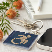 Gehandicapten Textured Sleutelhanger (Voorkant Rechts)