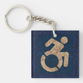 Gehandicapten Textured Sleutelhanger