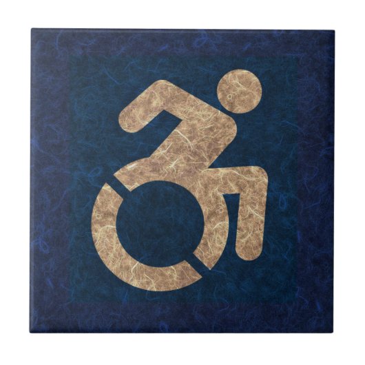 Gehandicapten Textured Tegeltje (Voorkant)