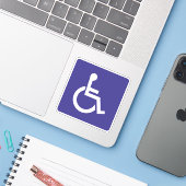 Gehandicapten voor gehandicapten sticker (Laptop met iPhone)