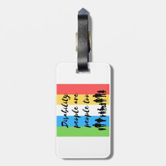 Gehandicapten zijn ook mensen bagagelabel (Achterkant verticaal)