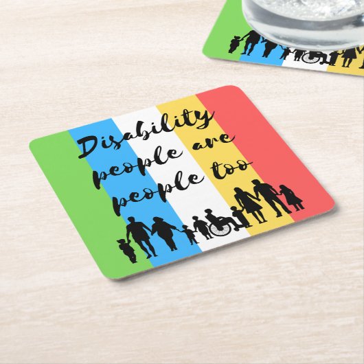 Gehandicapten zijn ook mensen kartonnen onderzetters (Schuin)