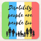 Gehandicapten zijn ook mensen kartonnen onderzetters (Voorkant)