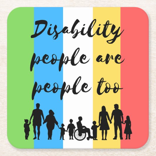 Gehandicapten zijn ook mensen kartonnen onderzetters (Voorkant)