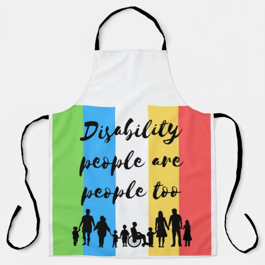 Gehandicapten zijn ook mensen schort (Voorkant)
