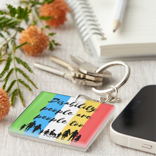 Gehandicapten zijn ook mensen sleutelhanger (Voorkant Rechts)