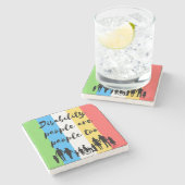 Gehandicapten zijn ook mensen stenen onderzetter (Zijkant)