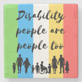 Gehandicapten zijn ook mensen stenen onderzetter