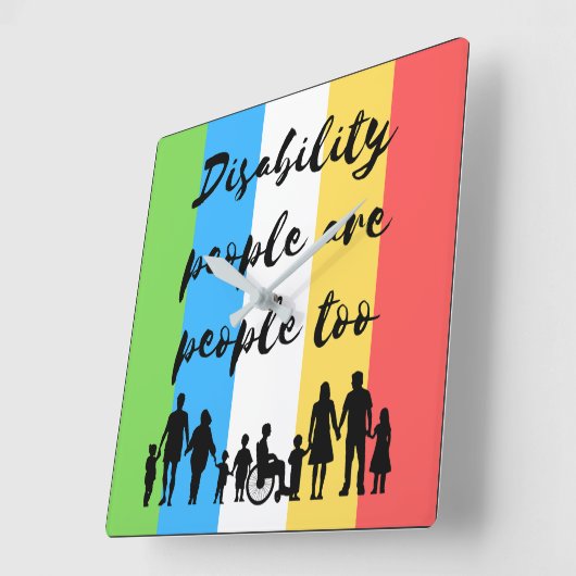 Gehandicapten zijn ook mensen vierkante klok (Hoek)