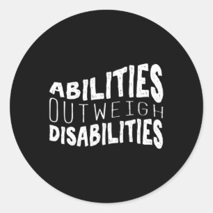 Gehandicapten zwaarder wegen dan bijzondere vormen ronde sticker
