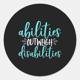Gehandicapten zwaarder wegen dan bijzondere vormen ronde sticker
