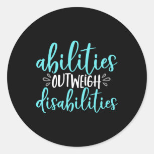 Gehandicapten zwaarder wegen dan bijzondere vormen ronde sticker