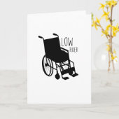 Gehandicaptenbewustzijn Rolstoel Funny Low Rider Kaart (Gele Bloem)