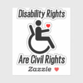 Gehandicaptenrechten zijn burgerrechten, handicaps sticker (Vel)