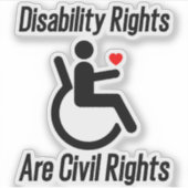 Gehandicaptenrechten zijn burgerrechten, handicaps sticker (Voorkant)