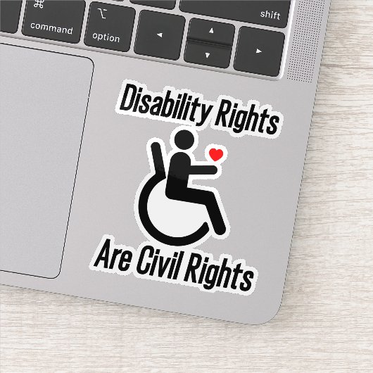 Gehandicaptenrechten zijn burgerrechten, handicaps sticker (Detail)