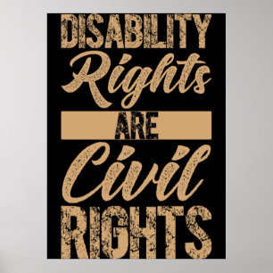 Gehandicaptenrechten zijn burgerrechten poster