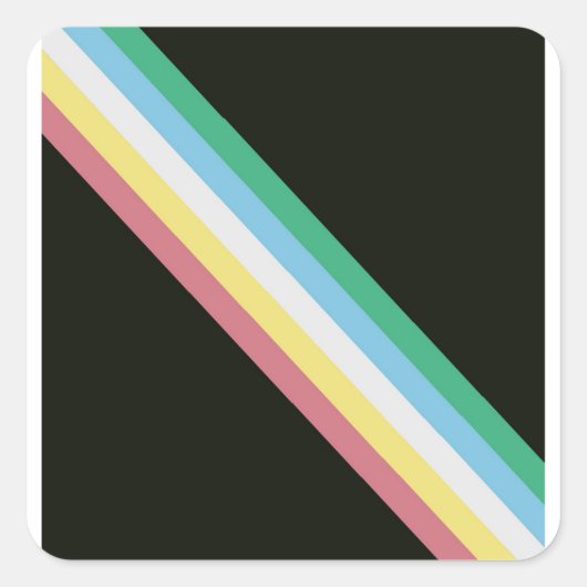 Gehandicaptenvlag voor gehandicaptenPride Vierkante Sticker (Voorkant)