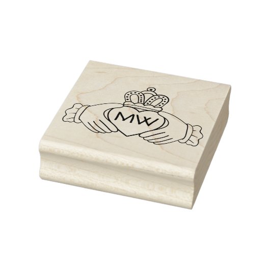 Gehandsigneerde Kroon Hart Handen Rubberstempel (Stempel)