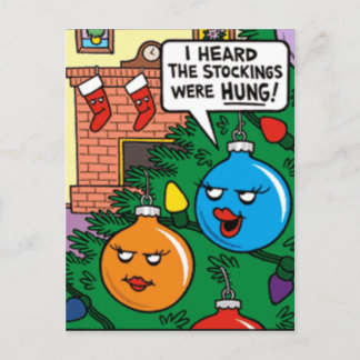 Gehangen kousen feestdagenkaart