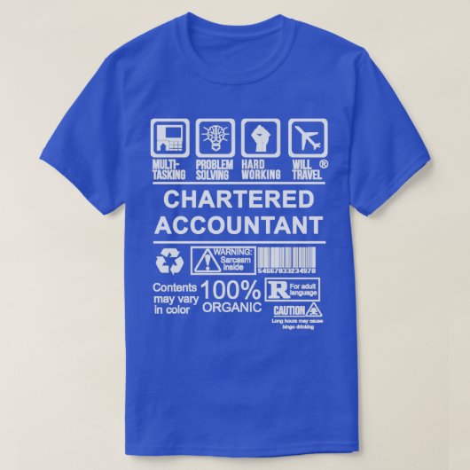 GEHANTEERDE ACCOUNTANT 4 T-SHIRT (Design voorkant)