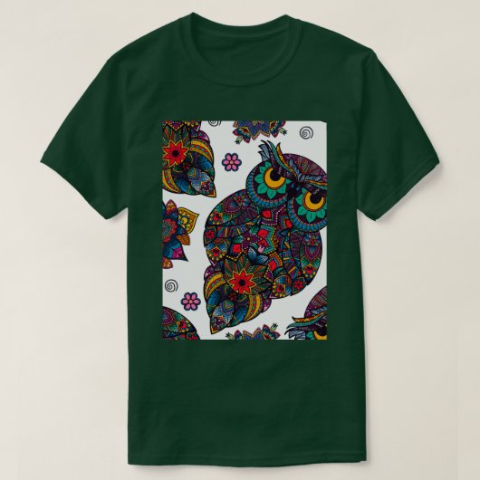 Geharmoniseerde oerwoudbomen met bloemen t-shirt (Design voorkant)