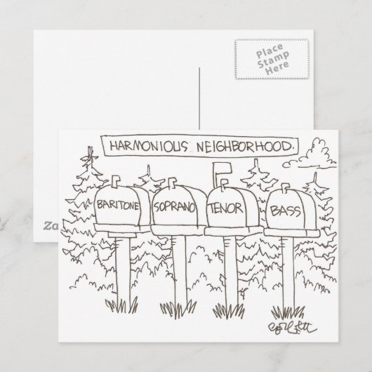 Geharmoniseerde omgeving: "Baritone, Soprano, Briefkaart (Voorkant / Achterkant)