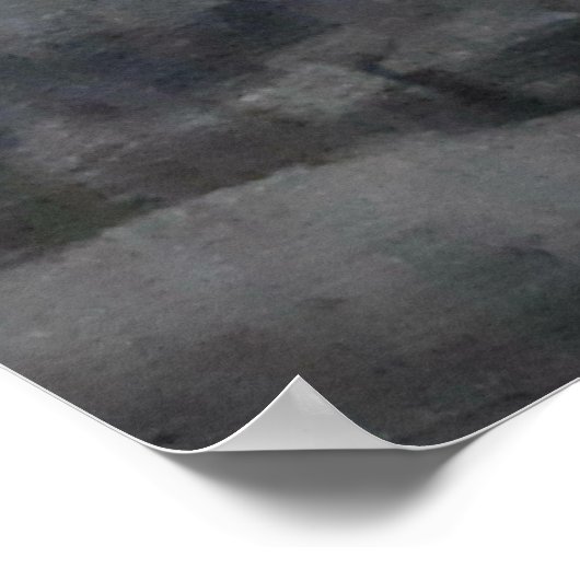 Geharmoniseerde roze bloemen zwarte bladeren Abstr Poster (Hoek)