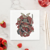Geharnaste Kat Samurai Servet (Insitu)