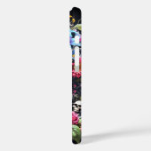 Geharnaste schedel met bloemhoes Case-Mate iPhone case (Achterkant / Links)