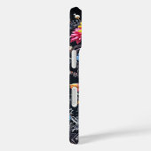 Geharnaste schedel met bloemhoes Case-Mate iPhone case (Achterkant / Rechts)