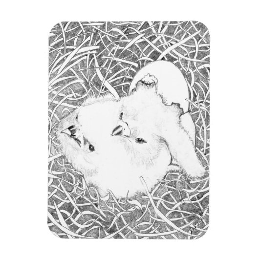 GEHATCHEERDE ELGF'S E15 + E16 WANTING BREAKFAST MAGNEET (Verticaal)