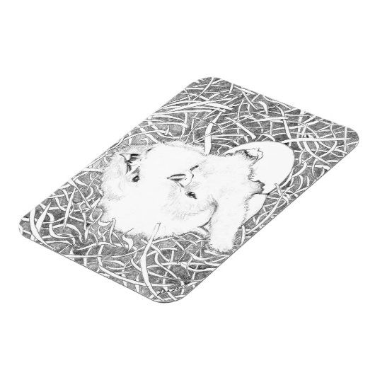 GEHATCHEERDE ELGF'S E15 + E16 WANTING BREAKFAST MAGNEET (Linkerzijde)