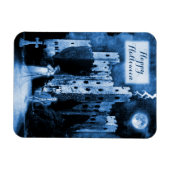 Gehaunted Castle Gothic Happy Halloween Magneet (Horizontaal)