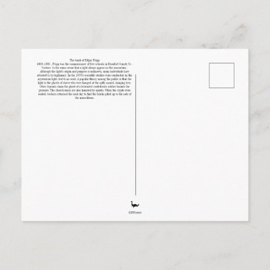 Gehaunted SC St. Helena Briefkaart (Achterkant)