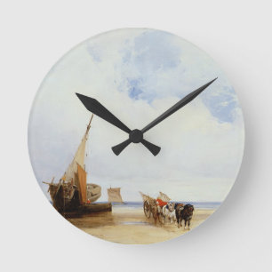 Gehavende schepen en een wagon nabij Trouville, c. Ronde Klok