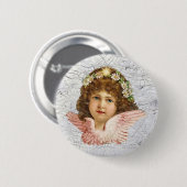 Geheel engel ronde button 5,7 cm (Voorkant /achterkant)