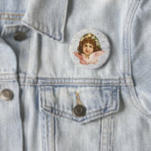 Geheel engel ronde button 5,7 cm (In situ)