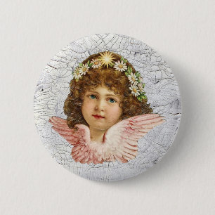 Geheel engel ronde button 5,7 cm