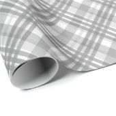 Geheel gecheckt patroon van grijs wit cadeaupapier (Rol Hoek)