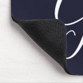 Geheel gemonogmed Schrijfschrift G Navy Blue Muismat (Hoek)