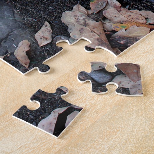 Geheel gevormde bladeren van de liefdespuzzel legpuzzel (Zijkant)