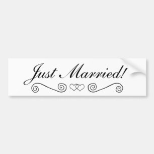 Geheel interlocked harten - zwart en wit bumpersticker