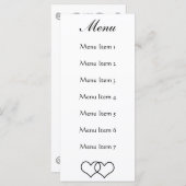 Geheel interlocked harten - zwart en wit menu (Voorkant / Achterkant)