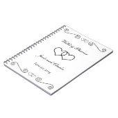 Geheel interlocked harten - zwart en wit notitieboek (Linkerzijde)