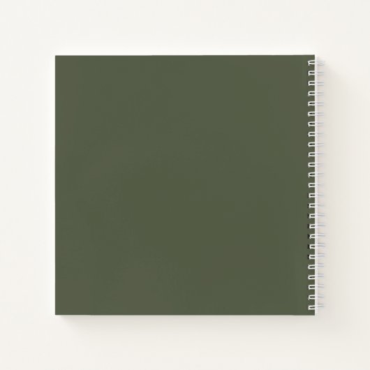 Geheel monogrammeerde letter A Chive Green Notitieboek (Achterkant)