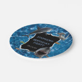 Geheel witte haai, Birthday Papieren Bordje (Gekanteld)